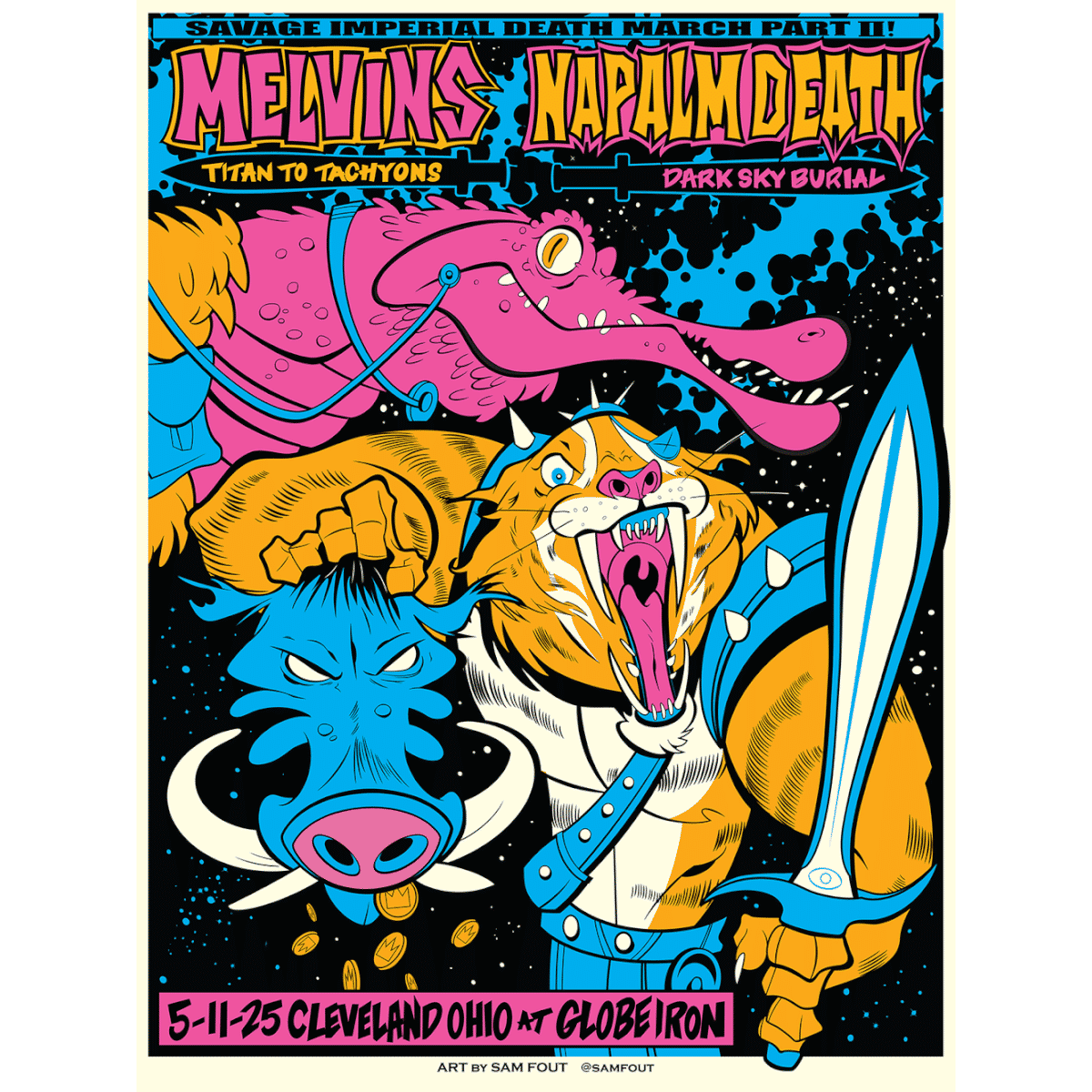 Melvins and Napalm Death Poster (from Cincinnati, OH)