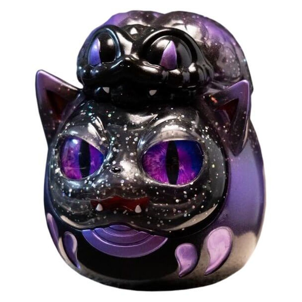 Meowthra Daruma Clear Purple