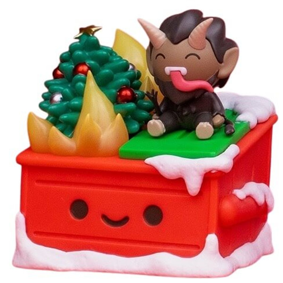 Merry Krampmus Dumpster Fire