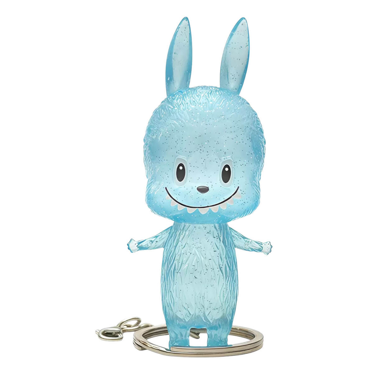 Mini Labubu Clear Blue Keychain
