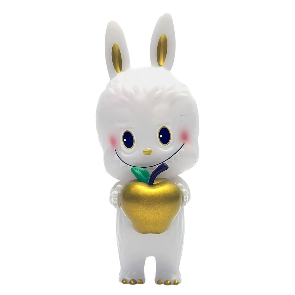 Mini Labubu Merry Ville White with Gold Apple