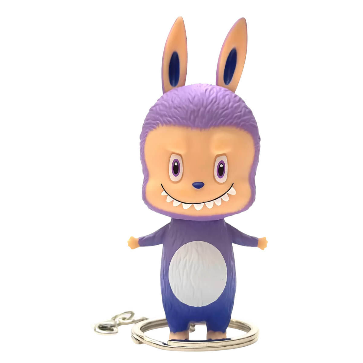 Mini Labubu Purple Blue Keychain