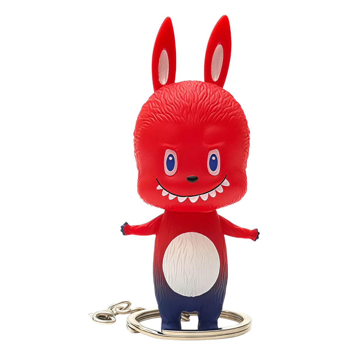 Mini Labubu Red White Blue Keychain