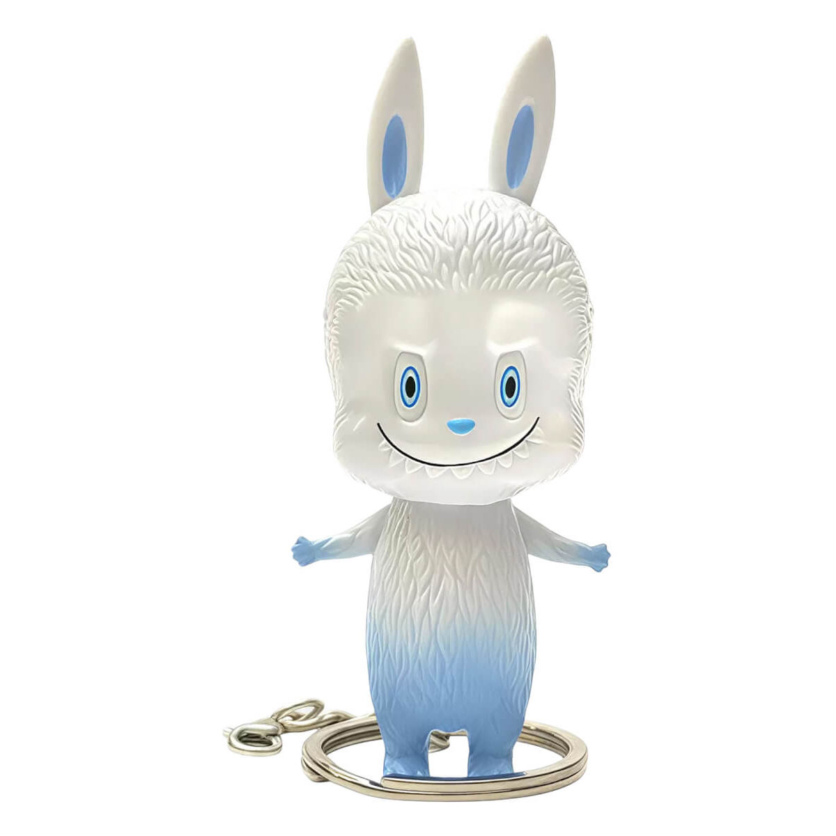 Mini Labubu White Blue Keychain