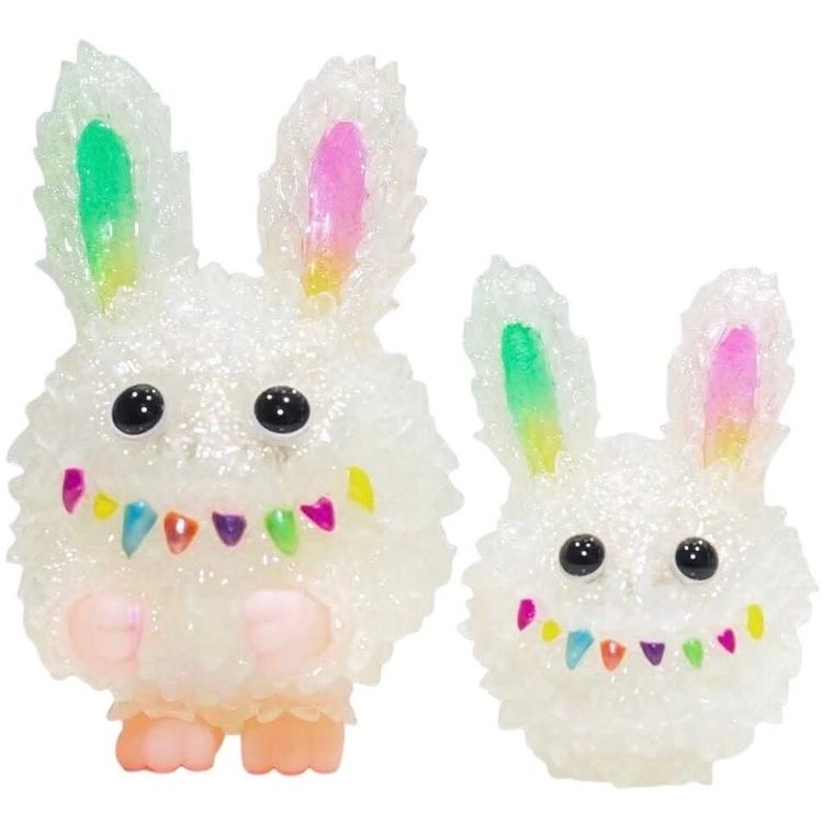 Mini Monster Flappy & Flappy set "White Aurora G.I.D"(J.P. Toy's Gallery Edition) by Instinctoy (Hiroto Ohkubo)