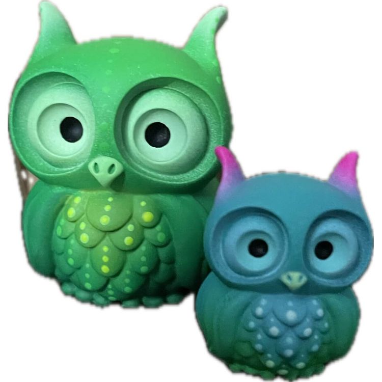Mini Teal Cosmic Owl  by Miss Muju
