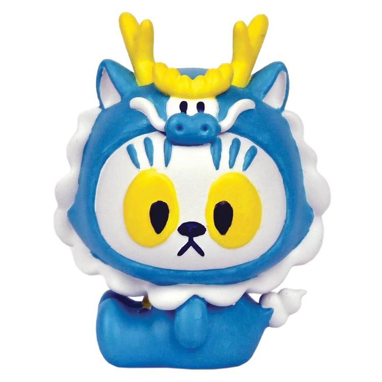Mini Yuurei Neko Sama Rainbow Dragon Blue by Michael Chuah