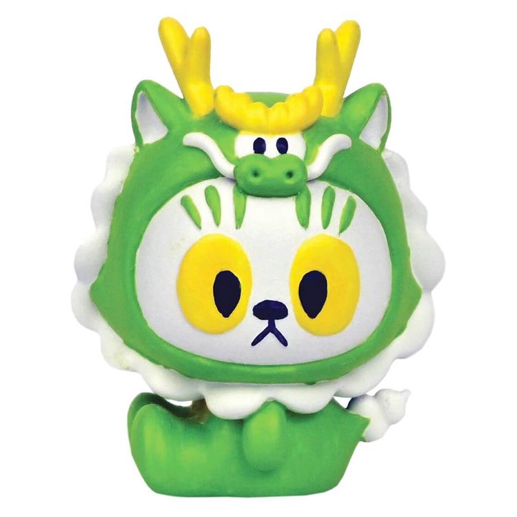 Mini Yuurei Neko Sama Rainbow Dragon Green by Michael Chuah