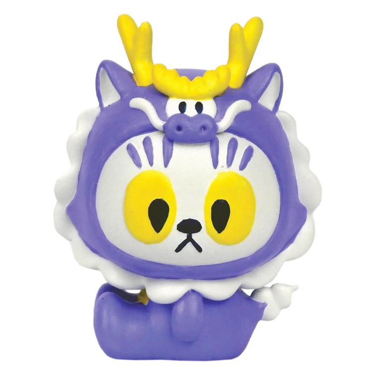 Mini Yuurei Neko Sama Rainbow Dragon Purple by Michael Chuah
