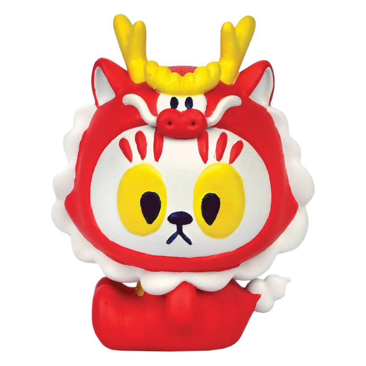 Mini Yuurei Neko Sama Rainbow Dragon Red by Michael Chuah