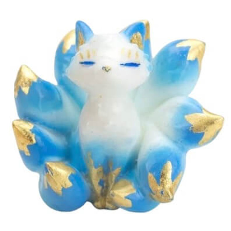Mini kyubi Not ceramic Colorway – Blue 1 by Lovecats Collectibles