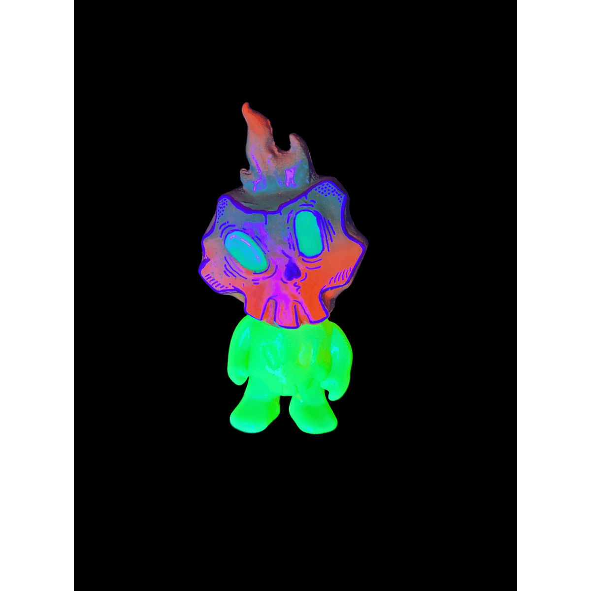 Mixed media flame figure 