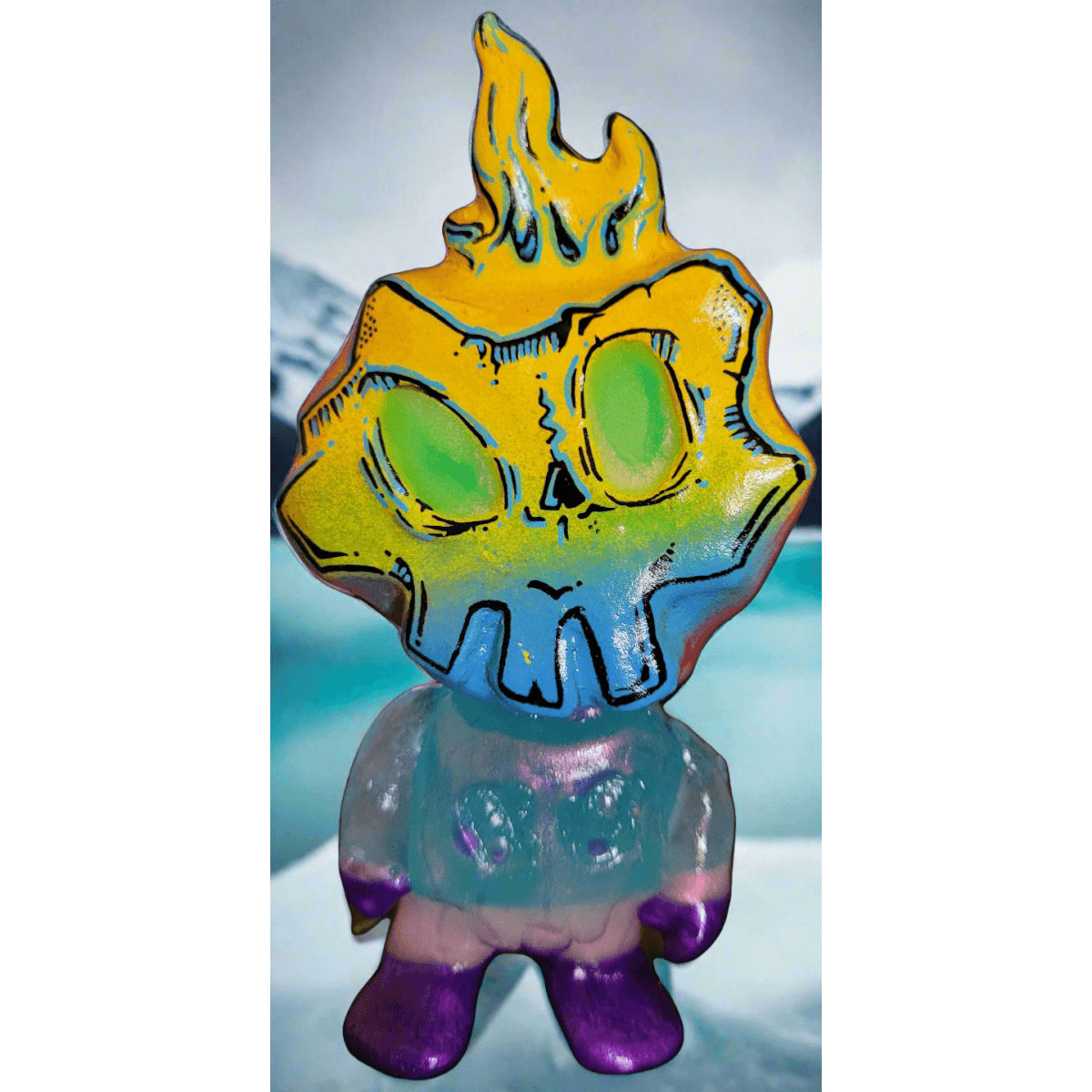 Mixed media flame figure