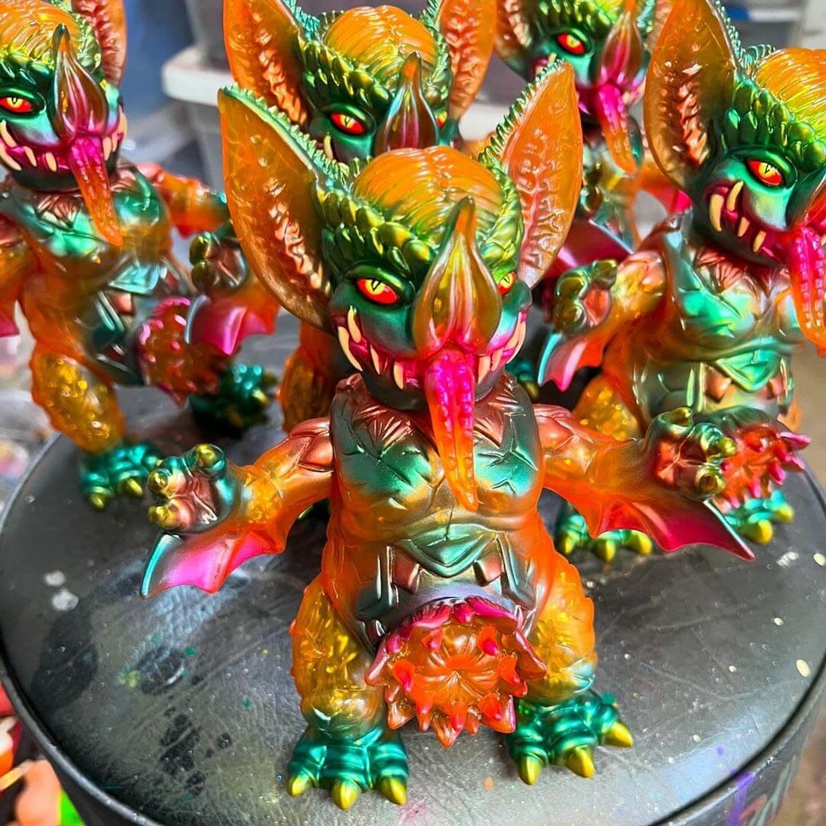 Mockbat Clear Orange Painted Versions