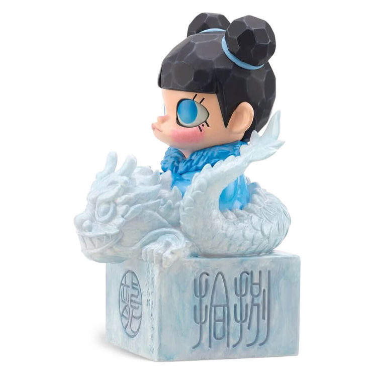 Molly Riding Dragon Square Seal – Moon White by Kenny Wong