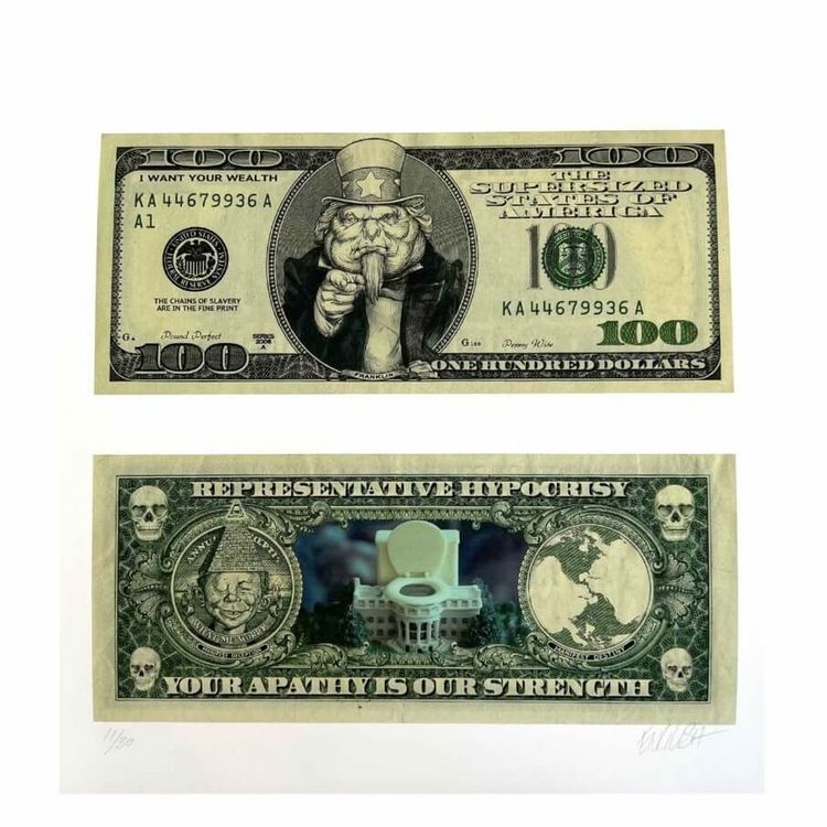 Money Print 2 by Ron English