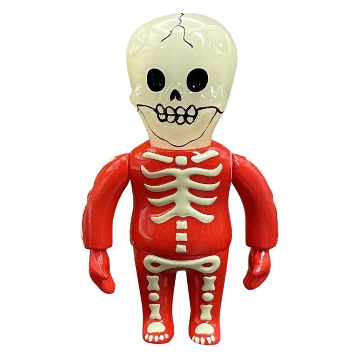 Monster World Bonehead Mini Red GITD 