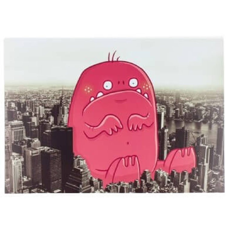 Monster in the city (pink) by Onorio D’Epiro