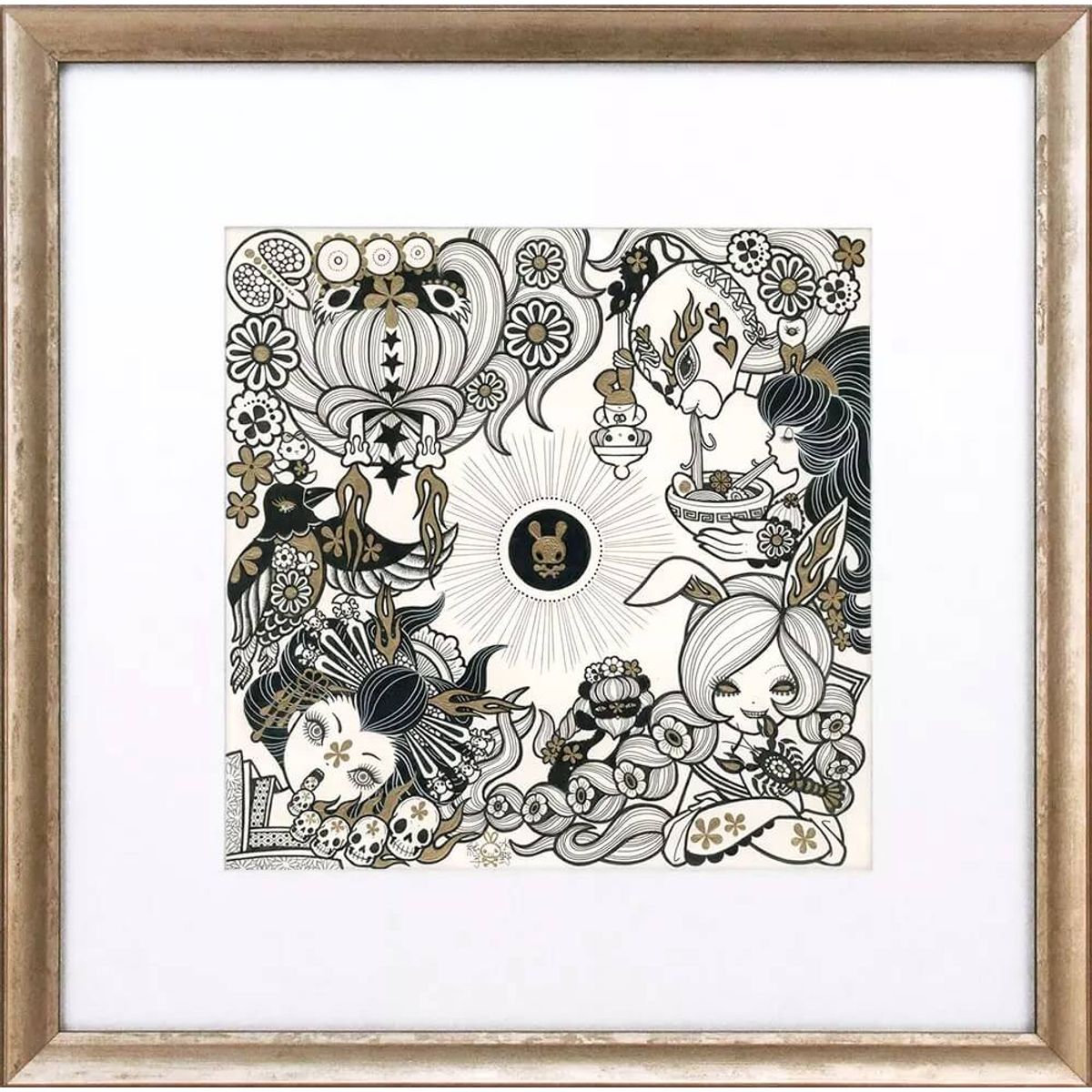 Moonlight Gathering (Original Drawings for the Tarot Cloth)