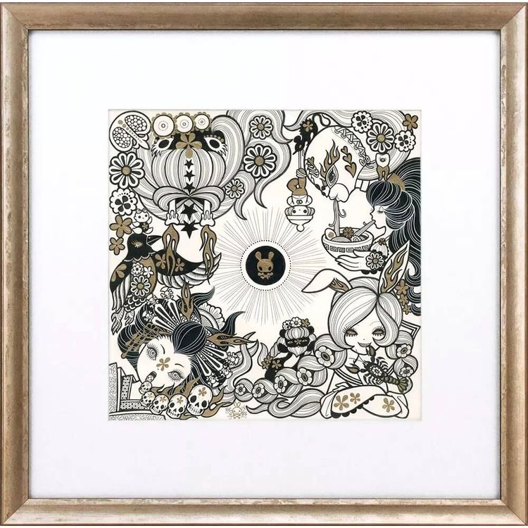 Moonlight Gathering (Original Drawings for the Tarot Cloth) by Junko Mizuno