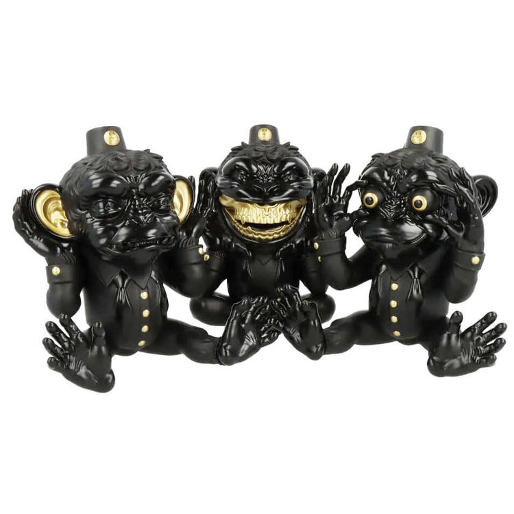 More Evil Monkeys Black by Ron English