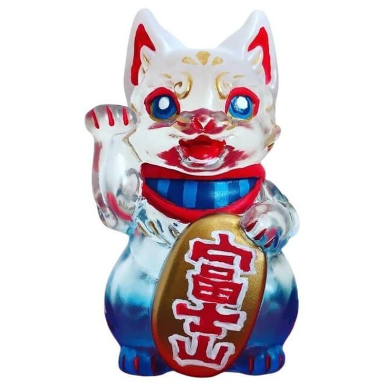 Mount Fuji Clear Bake Lucky Cat by Genkosha
