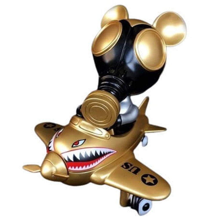 MouseMask Murpy in Airplane - Bankok Gold by Ron English