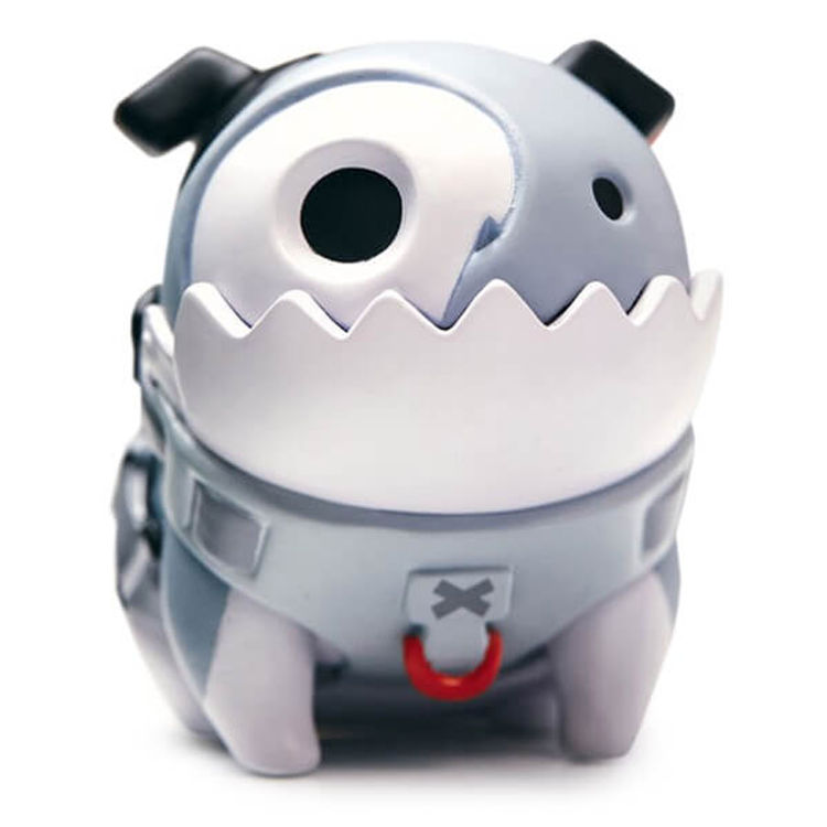 Mr. Bone Camping Dog (Gray White) by D.A.T. Studio