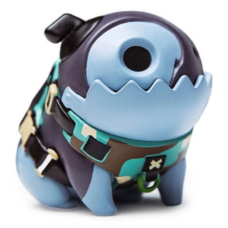 Mr. Bone Camping Dog (Light Blue Camo) by D.A.T. Studio