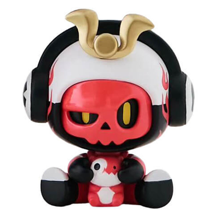 Mr. Bone Hugging Zombie Dog Red Samurai by D.A.T. Studio
