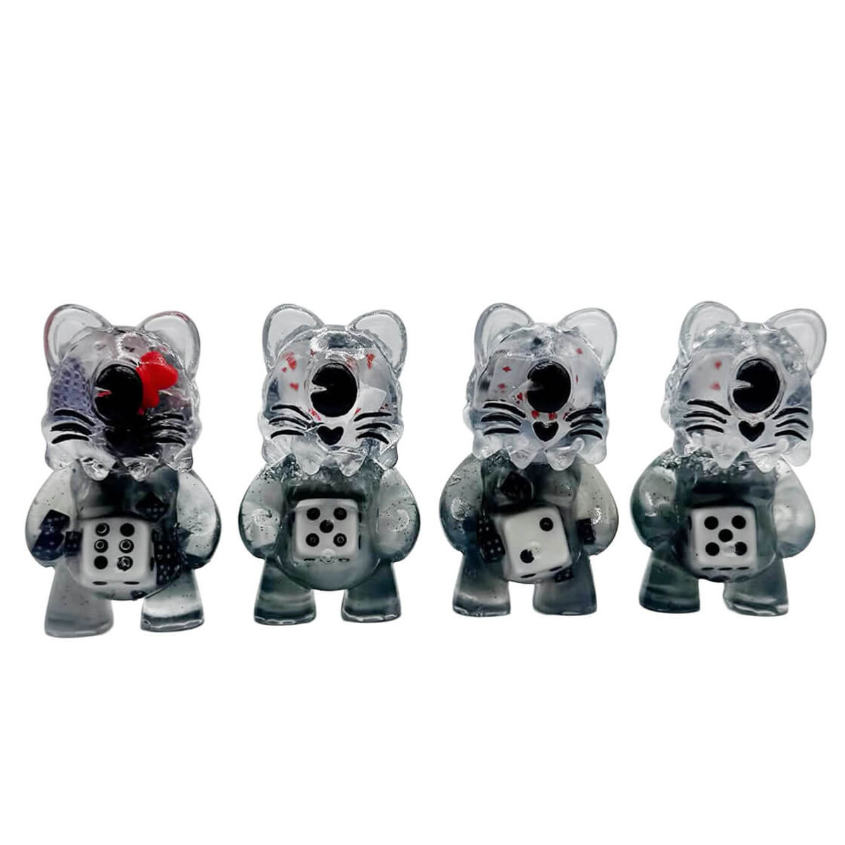 Mr. Luckz Custom Dice Black White