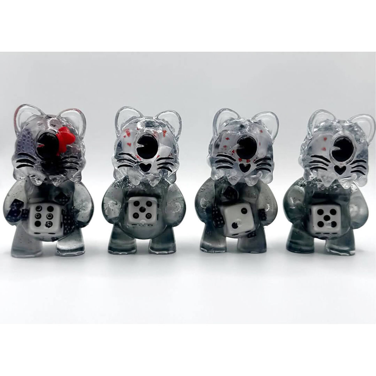 Mr. Luckz Custom Dice Black White