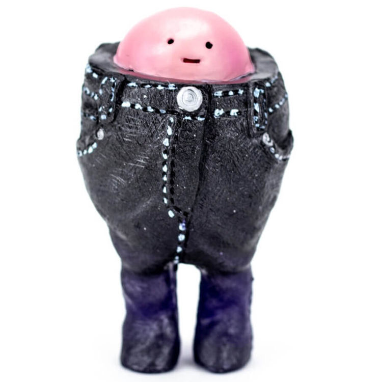 Mr. Pants – Dark Purple, almost Black with Details by Grumble Toy (Ainsley Sturko)