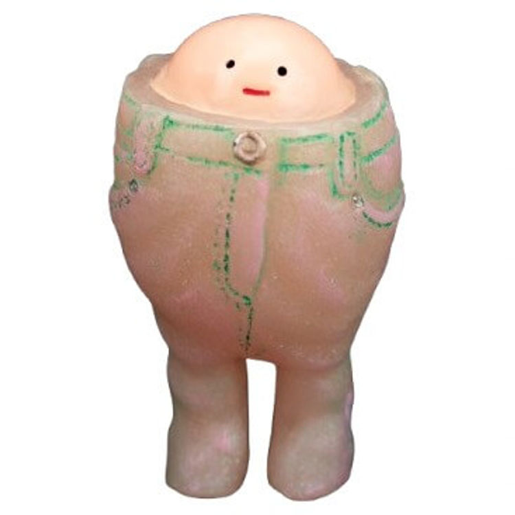 Mr. Pants Glittery Pink with Green Stitching GID by Grumble Toy (Ainsley Sturko)