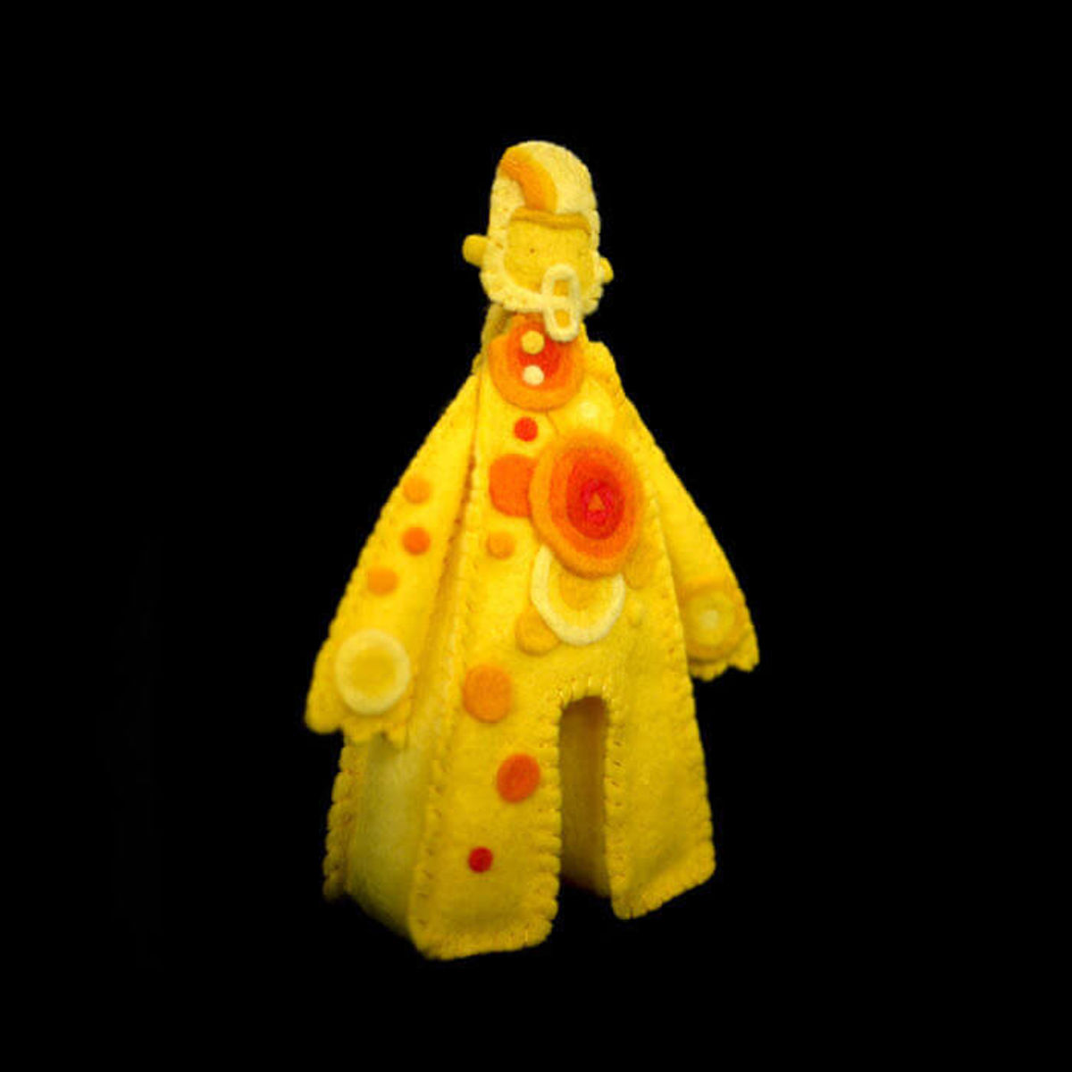 Muju Yellow Pulse Felt Sculpture