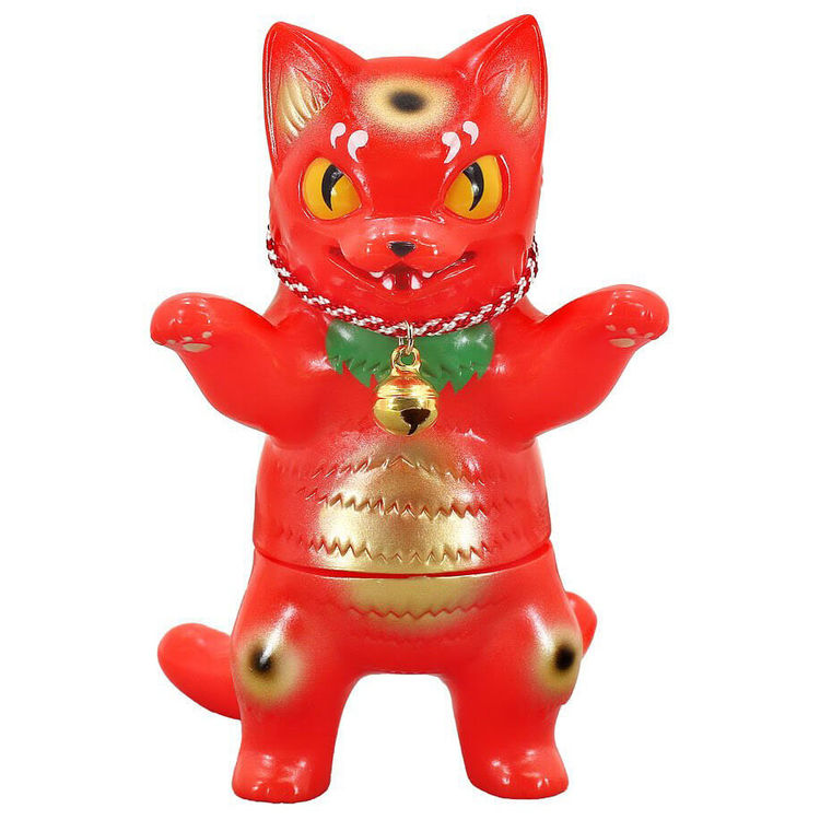 Negora Red Lucky Cat by Konatsu Koizumi
