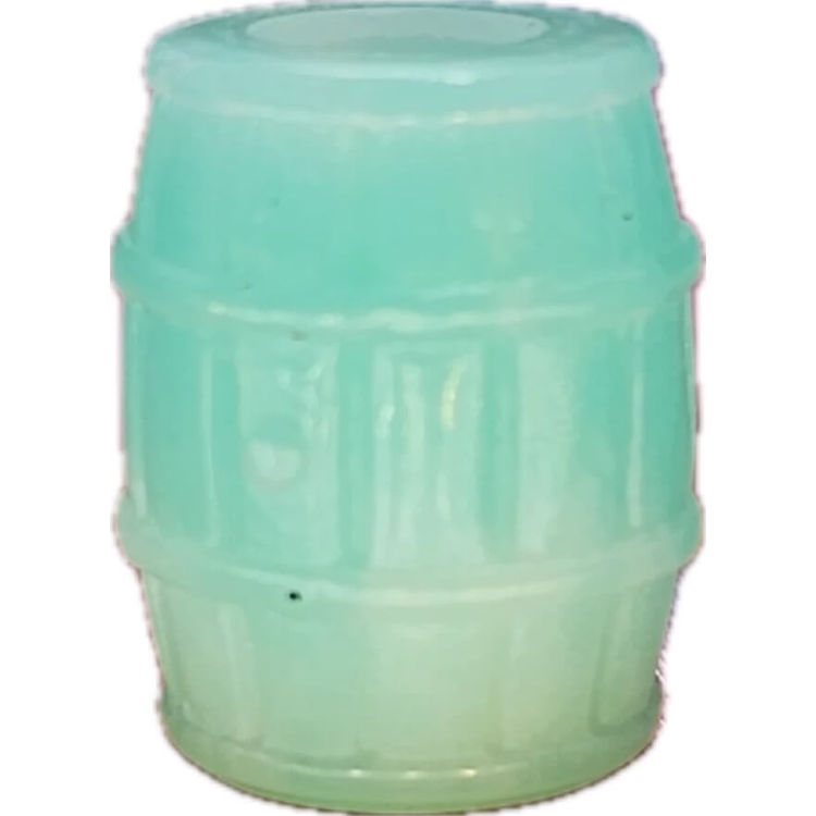 Tiff Blue/Neutral Orange Gish Barrel Bead by Glow Man Dan