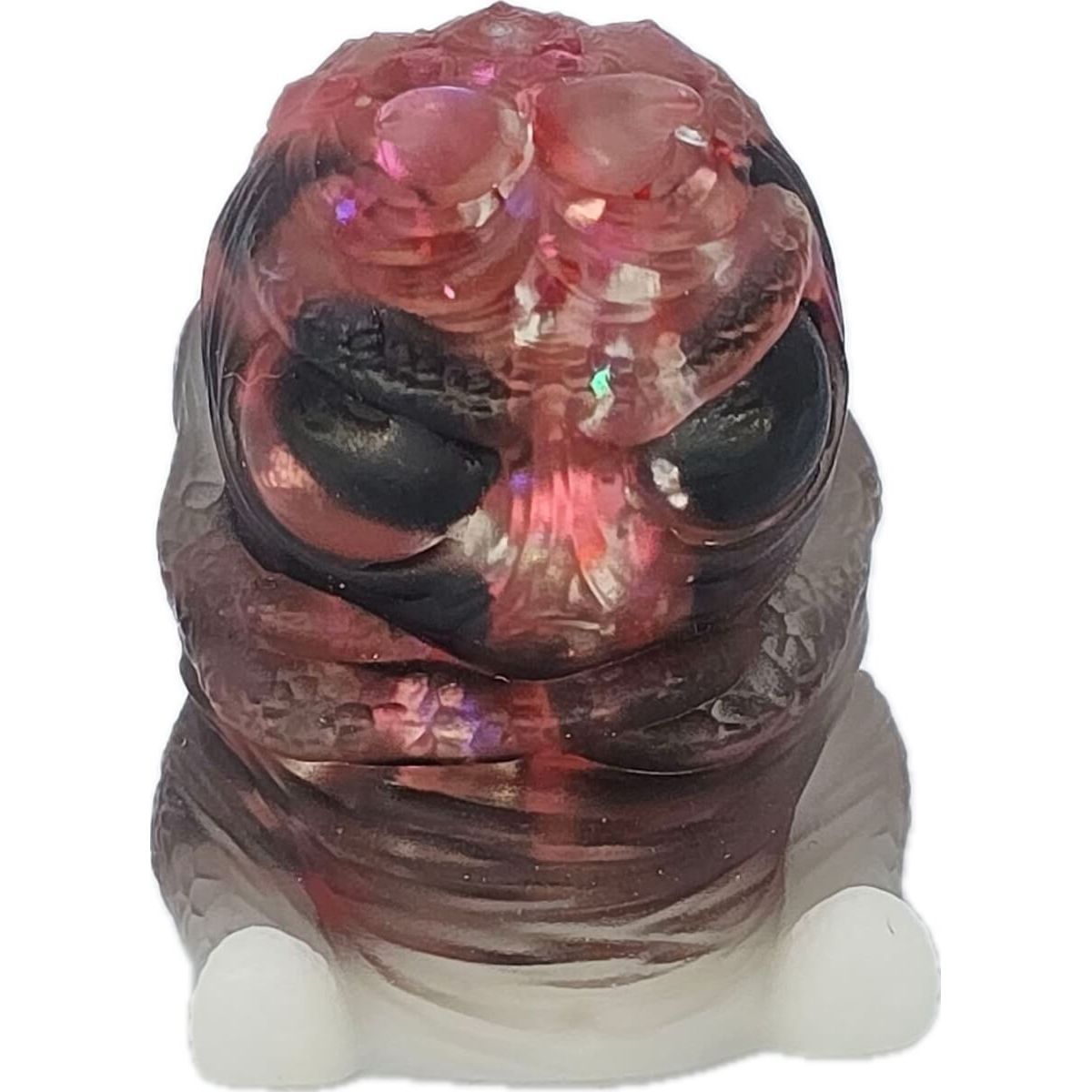 Red Glopal Skelly/Neutral Violet Bottom - Double Cast Gus