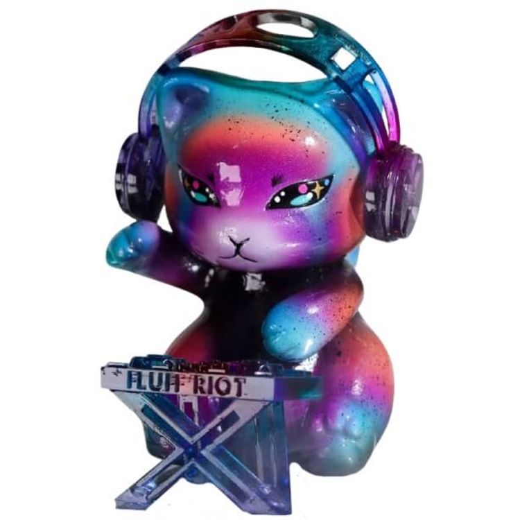 Night City DJ Maneki Neko by Fluff Riot (Kristy Kitsune)
