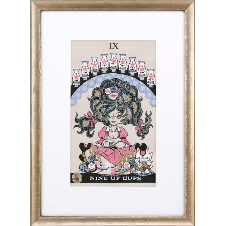 Nine of Cups: Futakuchi Onna (Two-Mouthed Woman) by Junko Mizuno