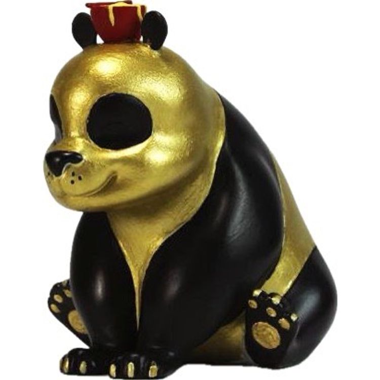 Noodles - the Dim Sum Panda - Black Gold edition by The Real Firestarter (Sarah Tan)
