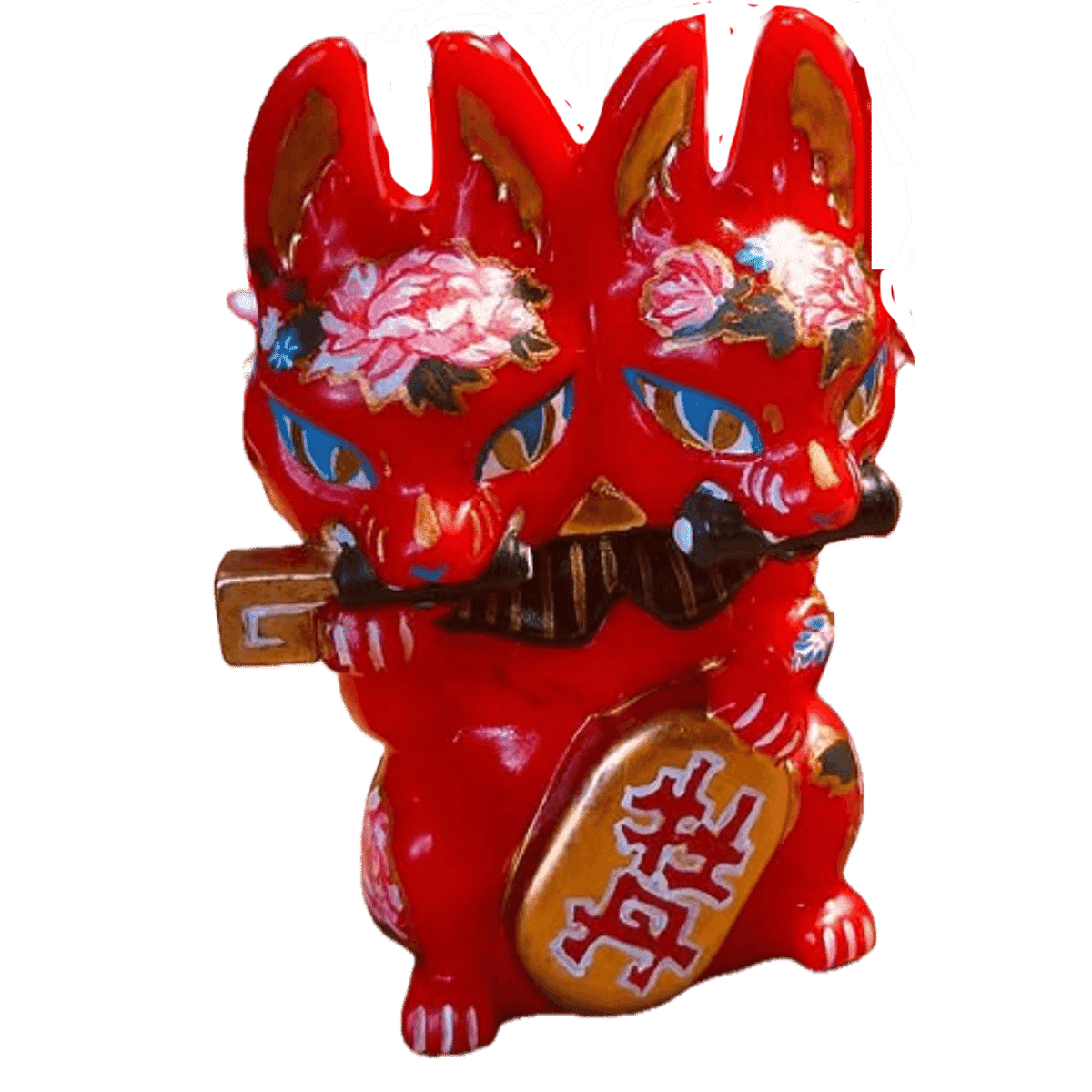 Nostalgic Flower Cloth Color Scheme Two-Headed Fox