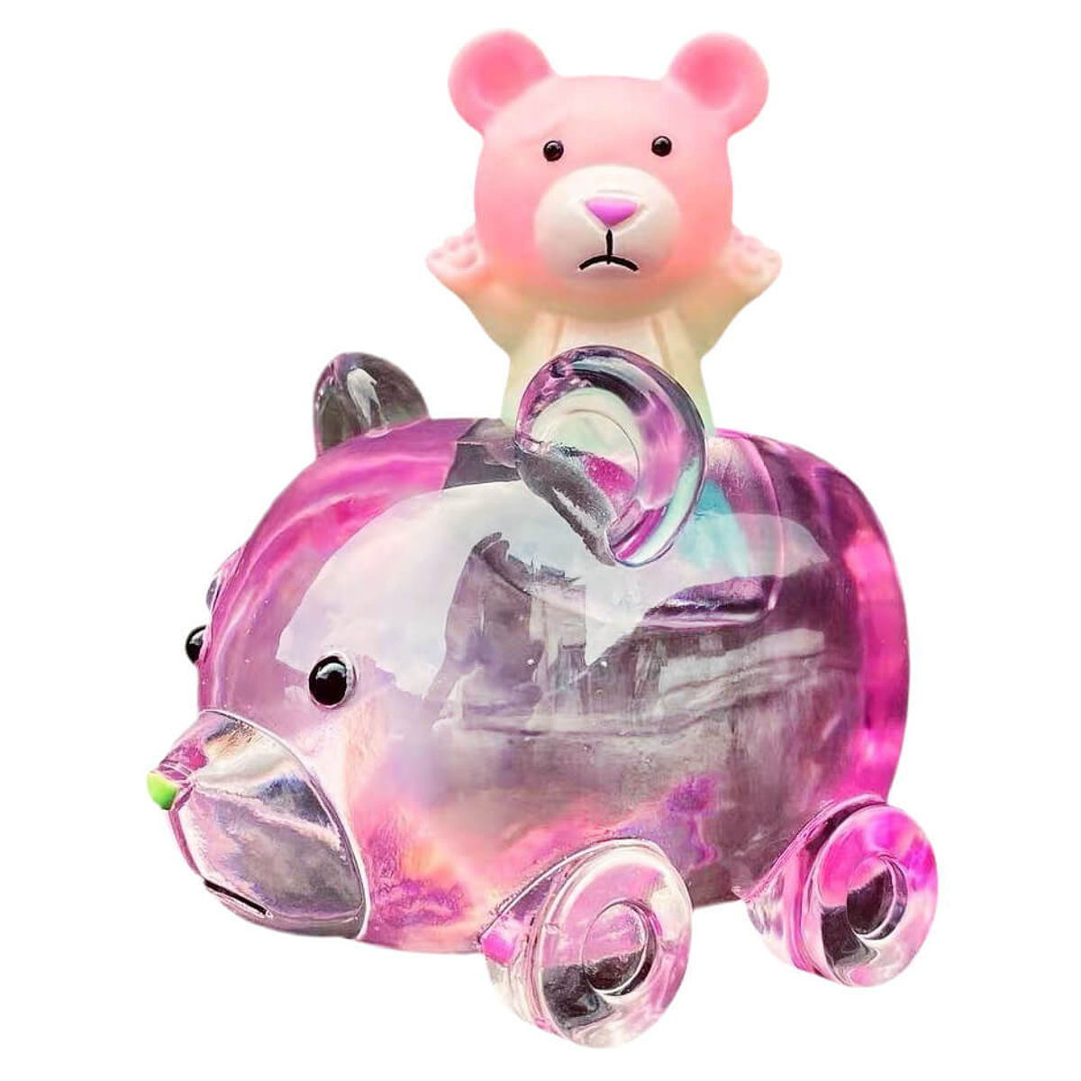 Nothing Bear Car Clear Pink