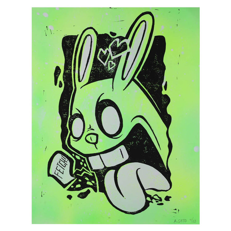 Nuenee Block Print Green by Fetch for Donuts (Aleana Soto)