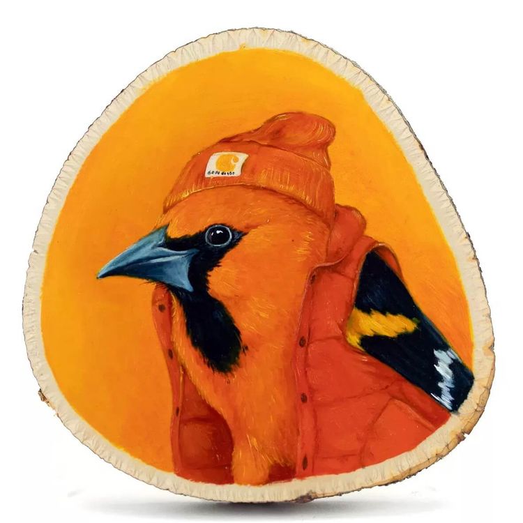 O – Orange Birb by Diana Teeter