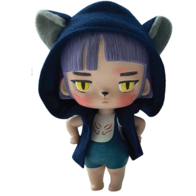 Oligal Night Cat (Purple Hair) by Little Poupees Studio