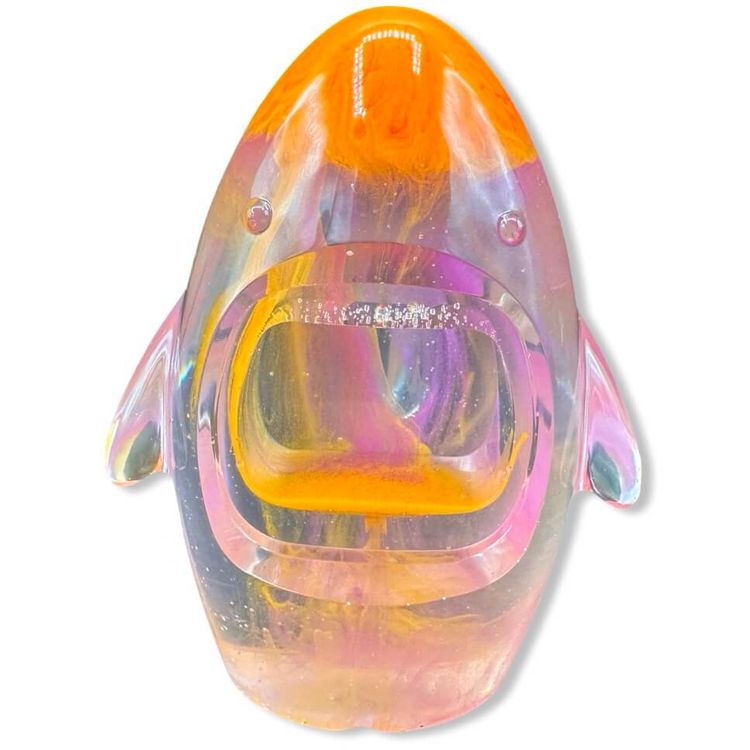 Orange Clear Swirl Shark by Deadpin 