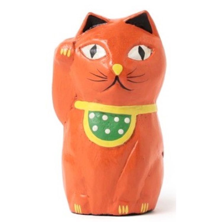 Orange Copipanas Beckoning Cat by Kopi Panas