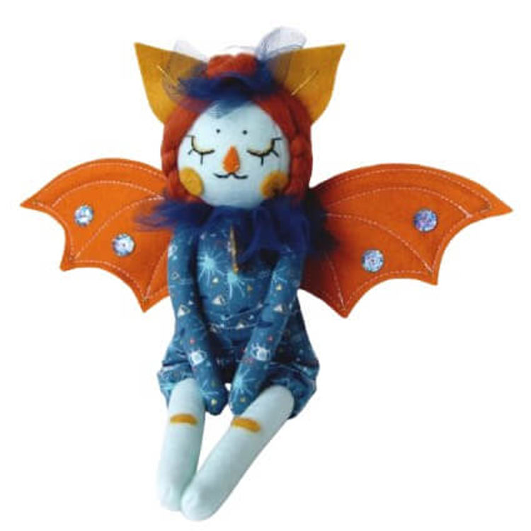 Orange Moon Bat by Nightly Made (Megan Mahfoud)