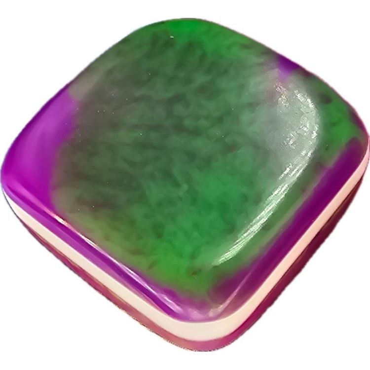 Orange Stripe Worry Boulder by Glow Man Dan